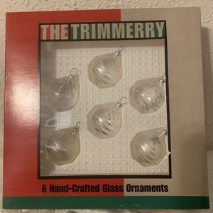 Vintage Trimmery Mini Glass Ornaments Christmas Feather Tree Hand Crafted Small
